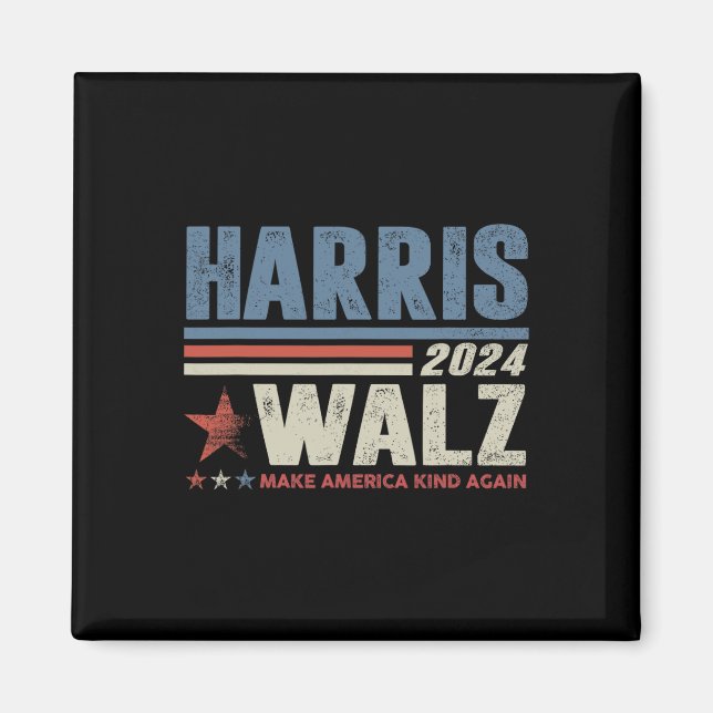 Waltz 2024 Wahl Kamala Harris Tim Waltz 2024 1 Magnet (Vorne)
