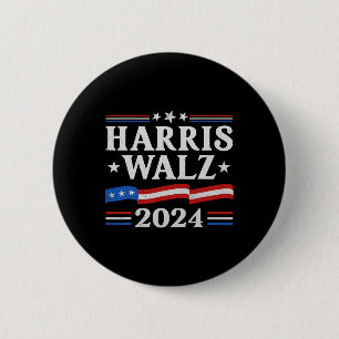 Waltz 2024 Wahl Kamala Harris Tim Waltz 2024 2 Button