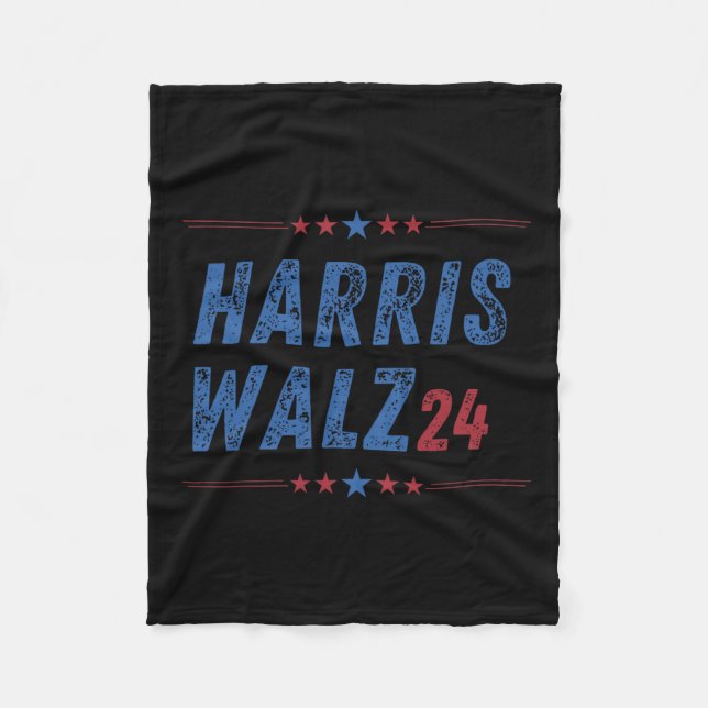 Waltz 2024 Wahl Kamala Harris Tim Waltz 2024 2 Fleecedecke (Vorderseite)