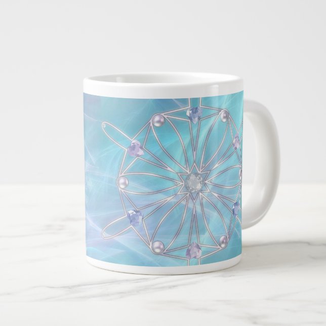 Waltz der Schneeflocke-Spezialitäten-Tasse Jumbo-Tasse (Vorderseite Rechts)