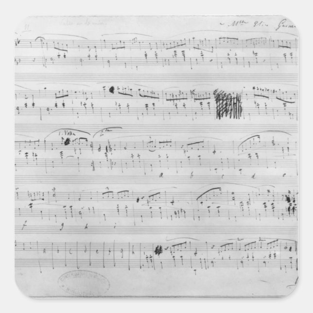 Waltz in F-Moll Quadratischer Aufkleber (Vorderseite)