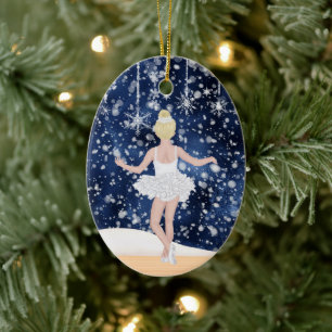 Waltz von Snowflakes Nutcracker Ballett Weihnachte Keramik Ornament
