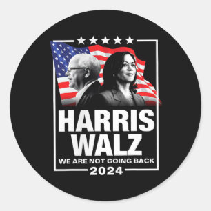 Waltz Wir werden Kamala Harris 2024 nicht zurückho Runder Aufkleber