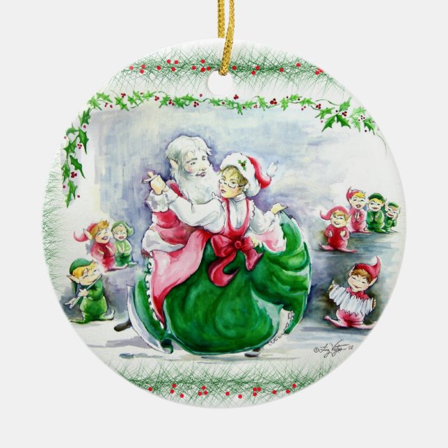 Waltzing Sankt u. Frau Klaus Ornament (Vorne)