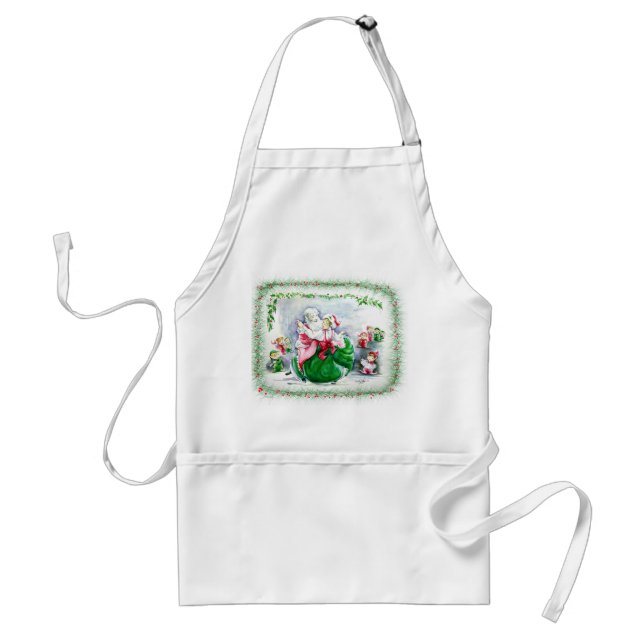 Waltzing Santa & Mrs. Claus Schürze (Vorne)