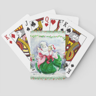 Waltzing Santa & Mrs. Claus(vergrößert)Kartenspiel Spielkarten