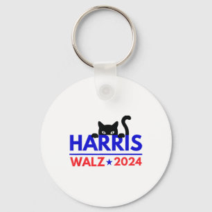 Walz 2024 Lustige Katze Wahl Kamala Harris Tim Wal Schlüsselanhänger