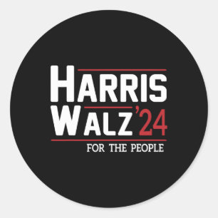 Walz 2024 Präsident Amerikanisch Kamala Harris Wal Runder Aufkleber