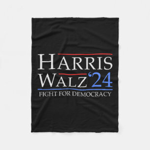 Walz 2024 Rett Demokratie 2024 Wahl Funny Harri Fleecedecke