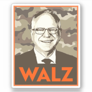 WALZ Hoffnung in Camouflage Aufkleber