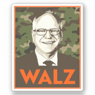 Walz Hope in Camouflage Aufkleber