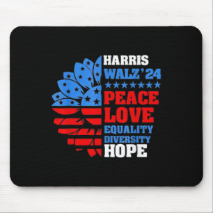 Walz Peace Liebe Equality Hope Diversity Mousepad