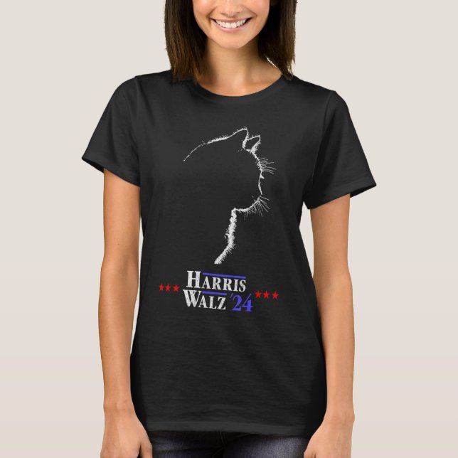 Walz Shirt Cat Ladys for Harris Kamala Walz Shirt (Vorderseite)