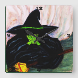 WALZARD VON OZ MELTING WITCH SQUARE WALL CLOCK QUADRATISCHE WANDUHR