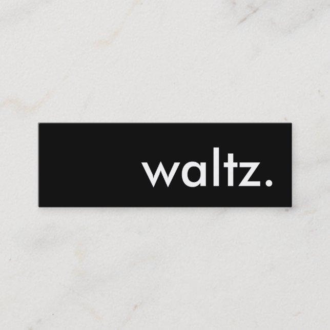Walzer. Mini Visitenkarte (Vorderseite)