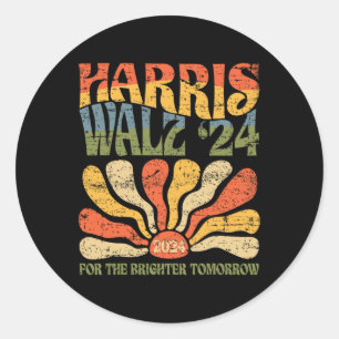 WaLzheimer 2024 für Präsident Patriotic Kamala Wal Runder Aufkleber