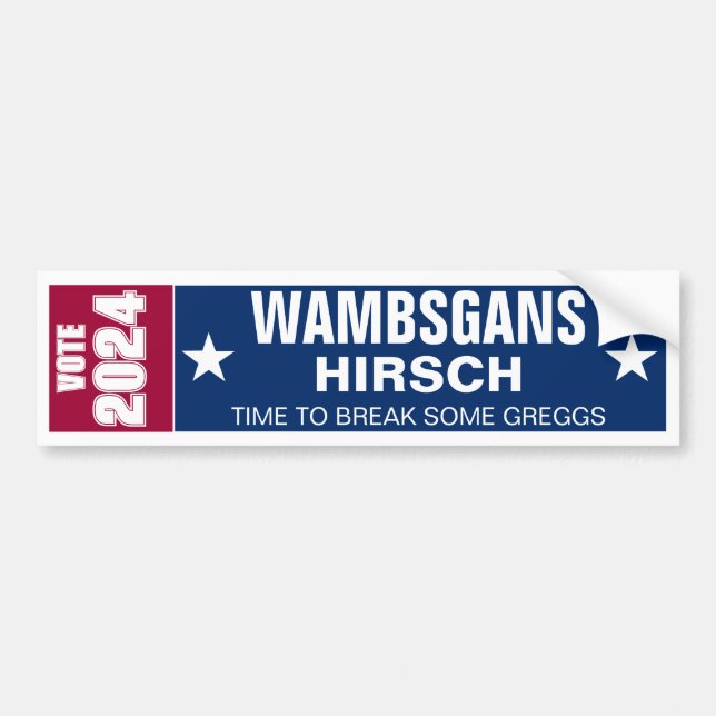 Wambsgans und Hirsch für 2024 Autoaufkleber (Vorne)