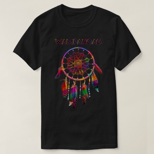 Wampanoag Native Amerikanische Ureinwohner Colorfu T-Shirt (Design vorne)