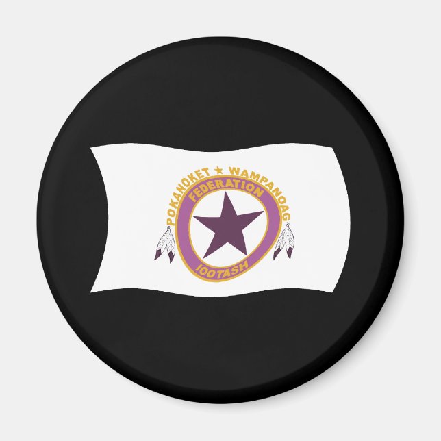 Wampanoag-Stammes-Flaggenmagnet Magnet (Vorne)