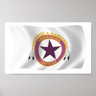 Wampanoag Tribe Flag Poster Print