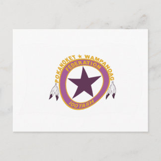 Wampanoag Tribe Flag Postkarte