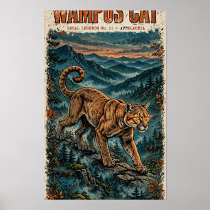Wampus-Katze Poster der Appalachen-Legende