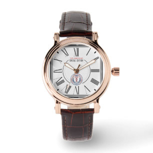 WAMS - Montre en Cuir Brown Carré