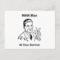 WAN-Mann in Ihrem Service Retro Tech