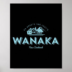 Wanaka Berg Urlaub Skifahren Neuseeland Poster