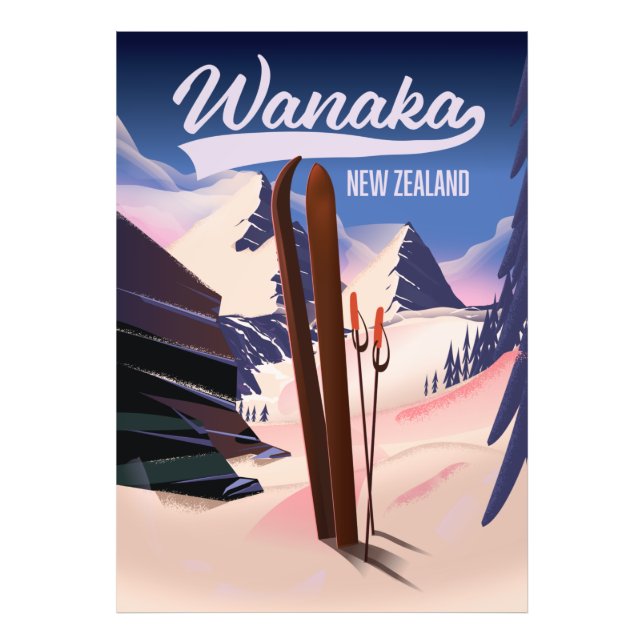 Wanaka New Zealand Skipposter Fotodruck (Vorne)