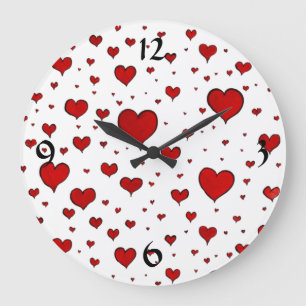 Wand an Wand Liebe Uhr
