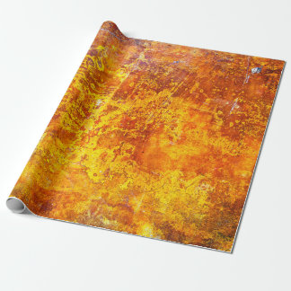 Wand aus abstrakt orangefarbenem Beton, Geschenkpapier