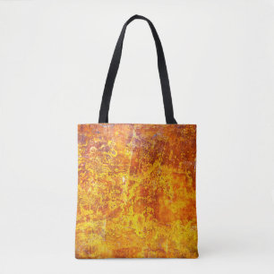 Wand aus abstrakt orangefarbenem Beton,  Tasche