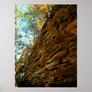 Wand aus ebenen Steinen Poster