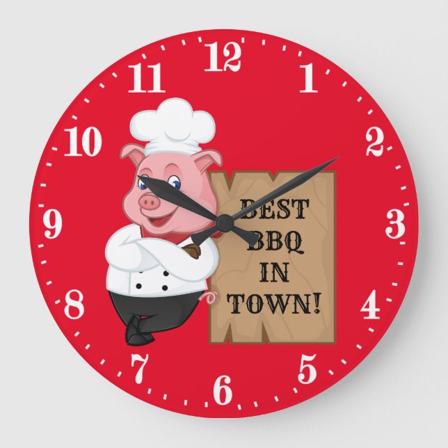 Wand aus niedlicher GRILLEN Große Wanduhr (Vorderseite)