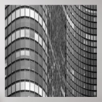 Wand aus Stahl und Glas, modern