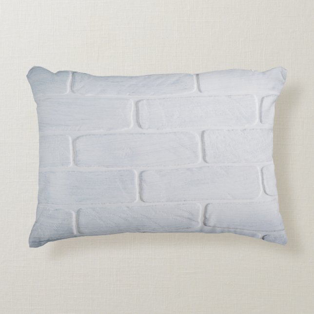 Wand aus Textil, weiß Dekokissen (Vorderseite)