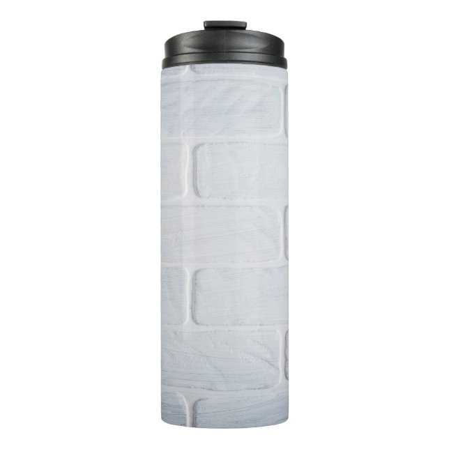 Wand aus Textil, weiß Thermosbecher (Vorderseite)