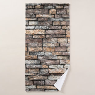 Wand aus Wandstein Badehandtuch