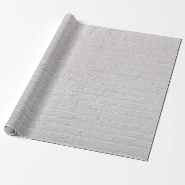 Wand aus weißem Backstein Geschenkpapier (Ungerollt)