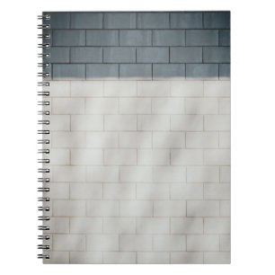 Wand aus weißem Backstein Notizblock