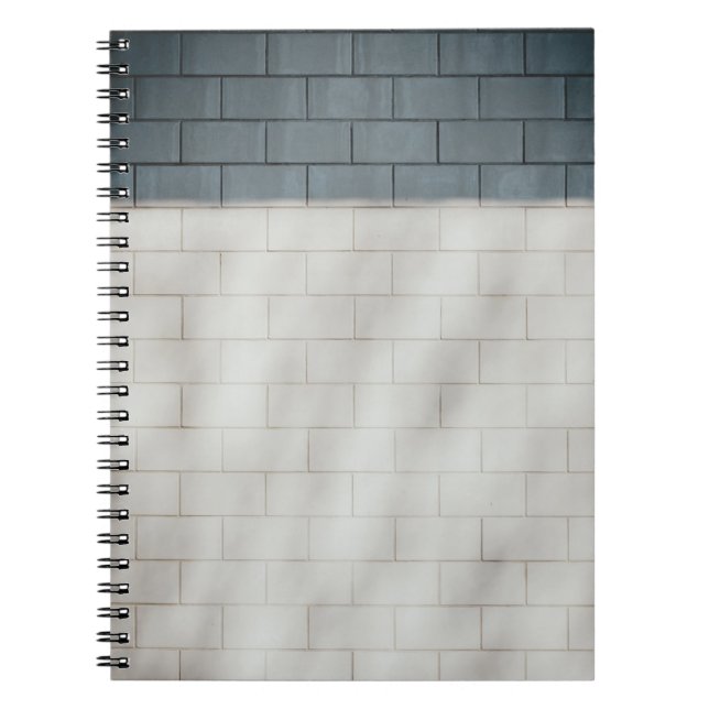 Wand aus weißem Backstein Notizblock (Vorderseite)