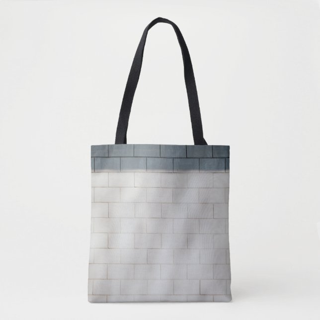 Wand aus weißem Backstein Tasche (Vorderseite)