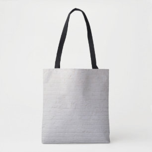 Wand aus weißem Backstein Tasche