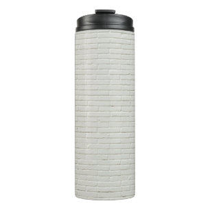 Wand aus weißen Ziegeln Wand Thermosbecher