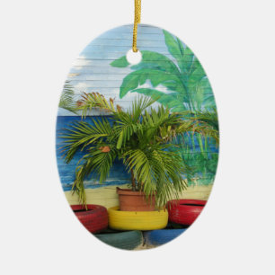 Wand der Farben "St. Maarten " Keramik Ornament