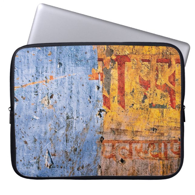 Wand gemalt Graffiti devanagari Laptopschutzhülle (Vorderseite)