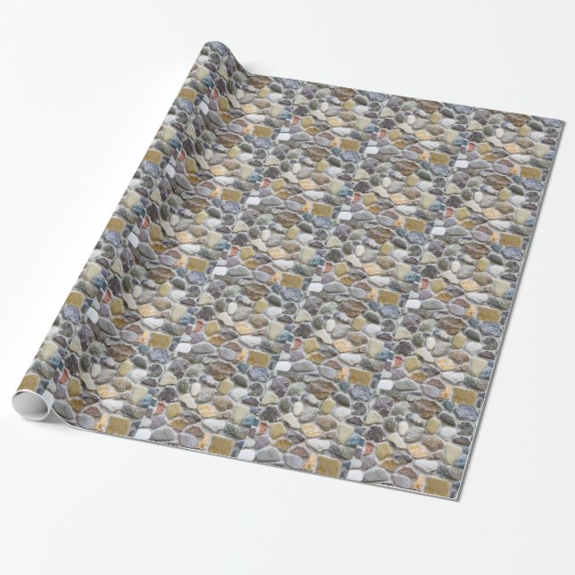 Wand-Kiesmuster Geschenkpapier (Ungerollt)
