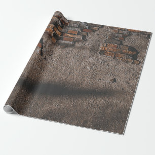 Wand mit gebrochenen Ziegeln Geschenkpapier