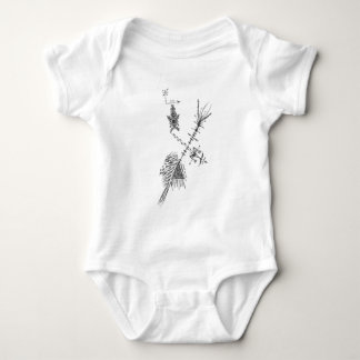 Wand Schwarz Weiß Abstrakt Stammes-Tattoo-Kunst Baby Strampler
